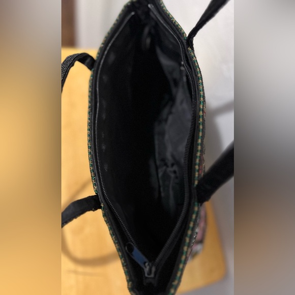 Embroidered beaded Black Tote Bag - Picture 5 of 6